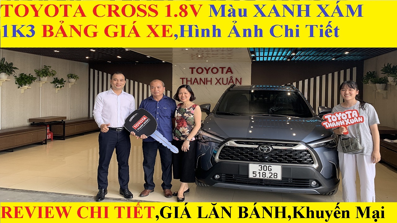 Toyota Cross 1.8V Màu Xanh Xám 1K3 Hình Ảnh Xe Chi Tiết,Bảng Giá,Chi Phí Lăn Bánh